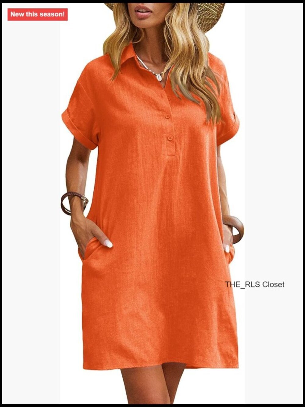 Cotton Shirt Dress Short Sleeve Button Down Casual Beach Cover Up